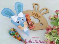 G1.851  Gabarito de Moldes  em MDF Mini Cone Coelho - Foto 3