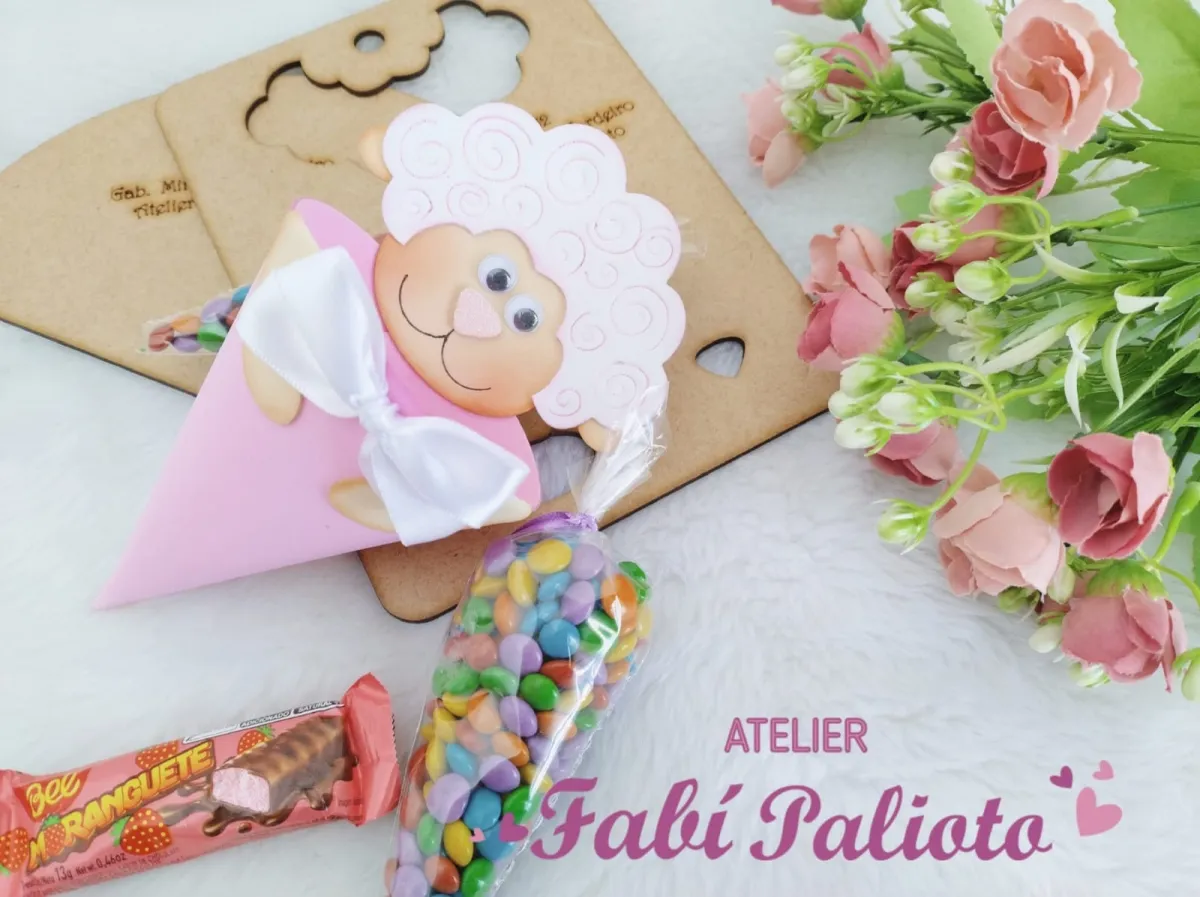 G1.852  Gabarito de Moldes  em MDF Mini Cone Cordeiro