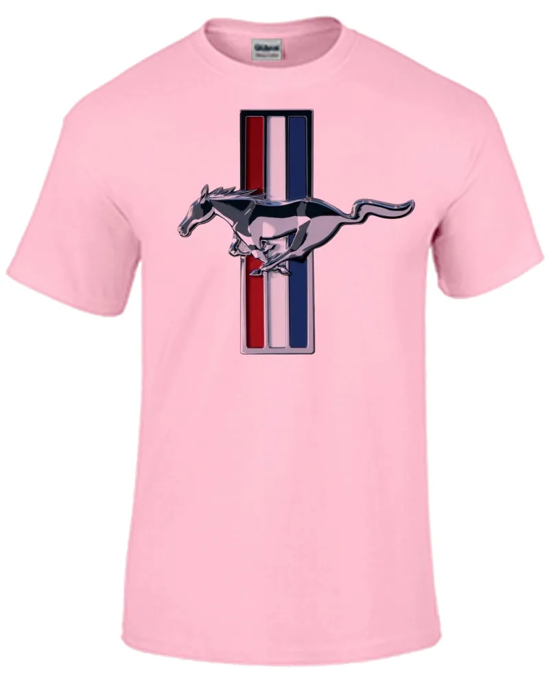 Baby look blusa feminina ou Camiseta Mustang ford cavalo de raça americano