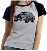 Baby look blusa feminina ou Camiseta Mustang Maverick carro antigo - Foto 4