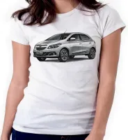 Baby look blusa feminina ou Camiseta Onix antigo chevrolet bom - Foto 4