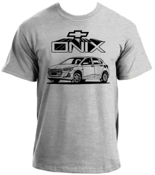 Baby look blusa feminina ou Camiseta Onix carro desenho - Foto 2
