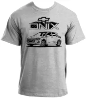 Baby look blusa feminina ou Camiseta Onix carro desenho - Foto 2