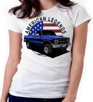 Baby look blusa feminina ou Camiseta silverado chevrolet camionete antiga - Foto 3