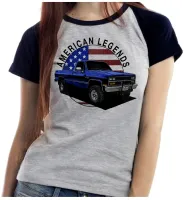Baby look blusa feminina ou Camiseta silverado chevrolet camionete antiga - Foto 4