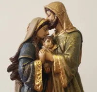 Linda Imagem de Sagrada Familia Ternura 31 cm em Gesso Premium - Foto 3