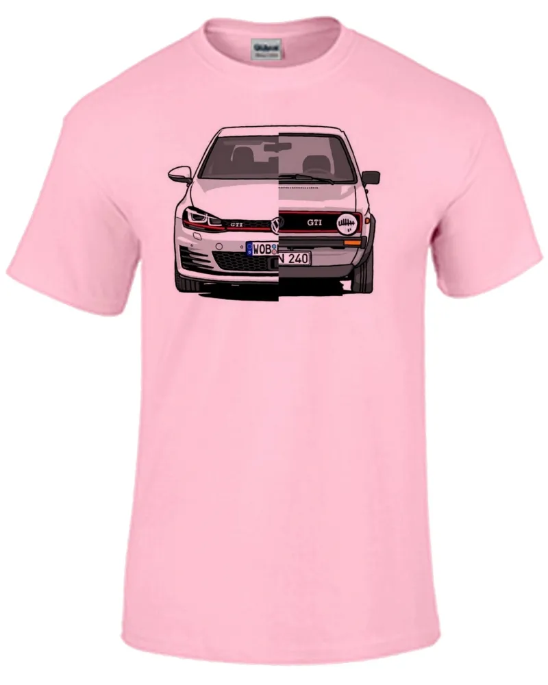 Baby look blusa feminina ou Camiseta Volkswagen golf gti antigo e novo Imagem