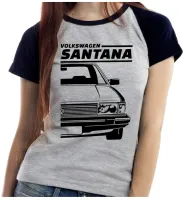 Baby look blusa feminina ou Camiseta Volkswagen Santana carro antigo - Foto 4
