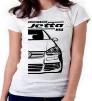 Baby look blusa feminina ou Camiseta Volkwagen Jetta MK5 modelo antigo - Foto 3