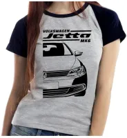 Baby look blusa feminina ou Camiseta Volkwagen Jetta MK6 modelo antigo - Foto 3