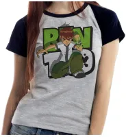 Baby look blusa feminina ou Camiseta Ben 10 menino super heroi - Foto 4
