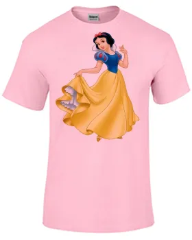 Baby look blusa feminina ou Camiseta Branca de neve princesa disney