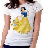 Baby look blusa feminina ou Camiseta Branca de neve princesa disney - Foto 3