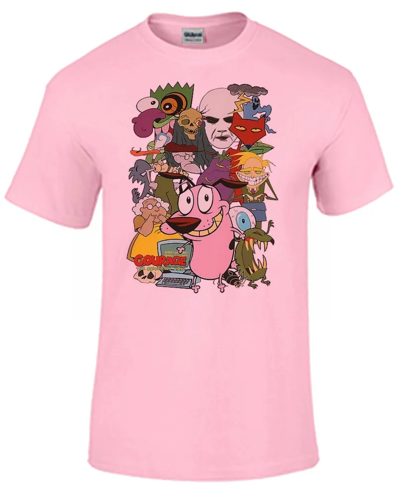 Baby look blusa feminina ou Camiseta Coragem cão covarde Vilão Imagem