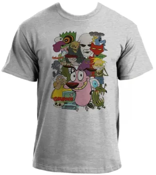 Baby look blusa feminina ou Camiseta Coragem cão covarde Vilão - Foto 2