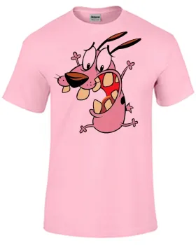 Baby look blusa feminina ou Camiseta Coragem o cão covarde desenho