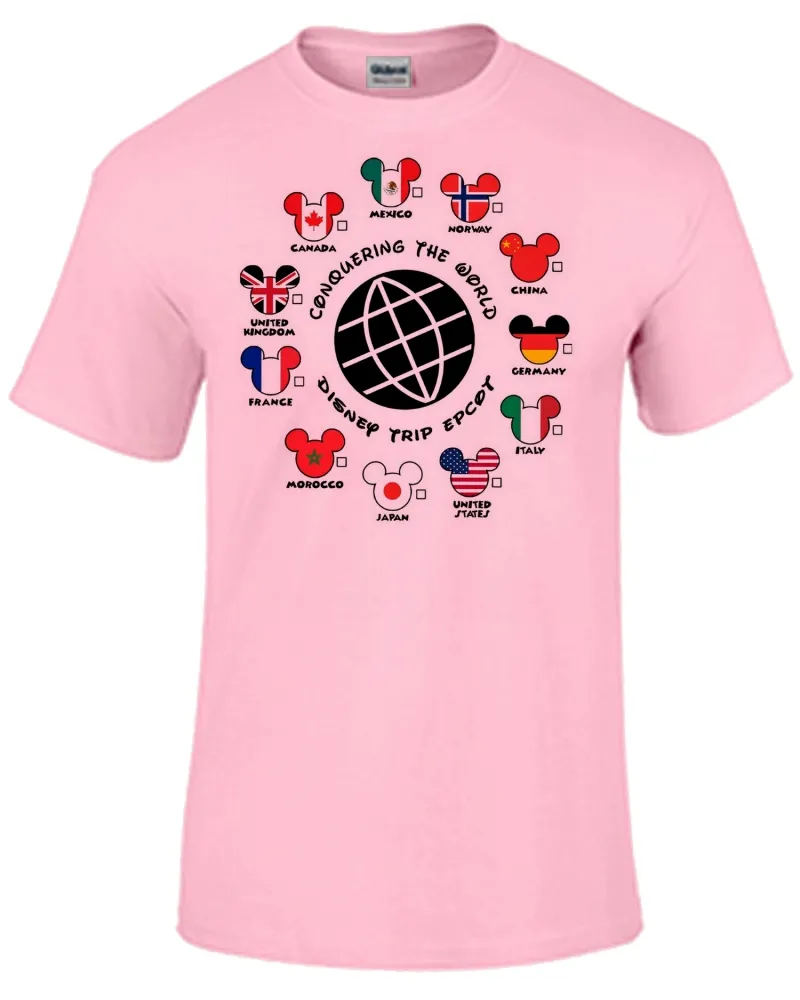 Baby look blusa feminina ou Camiseta Disney park paises mickey Imagem