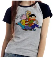 Baby look blusa feminina ou Camiseta Du Dudu e Edu desenho antigo - Foto 3