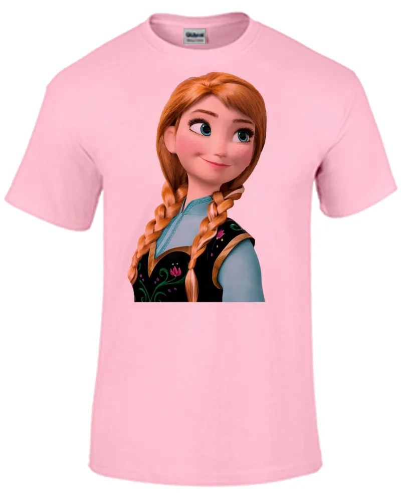 Baby look blusa feminina ou Camiseta Frozen Anna irmã da Elsa Imagem