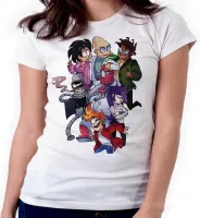 Baby look blusa feminina ou Camiseta futurama desenho antigo engraçado - Foto 3