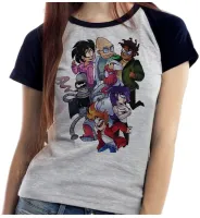 Baby look blusa feminina ou Camiseta futurama desenho antigo engraçado - Foto 4
