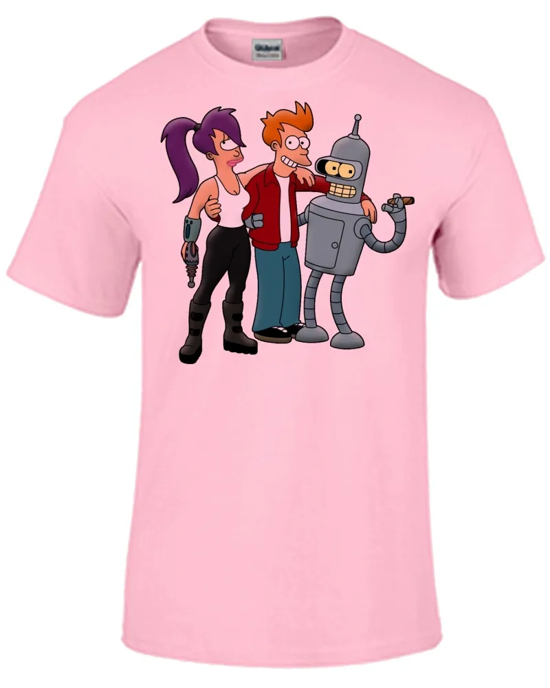 Baby look blusa feminina ou Camiseta Futurama robô desenho