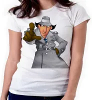 Baby look blusa feminina ou Camiseta inspetor bugiganga desenho antigo - Foto 4