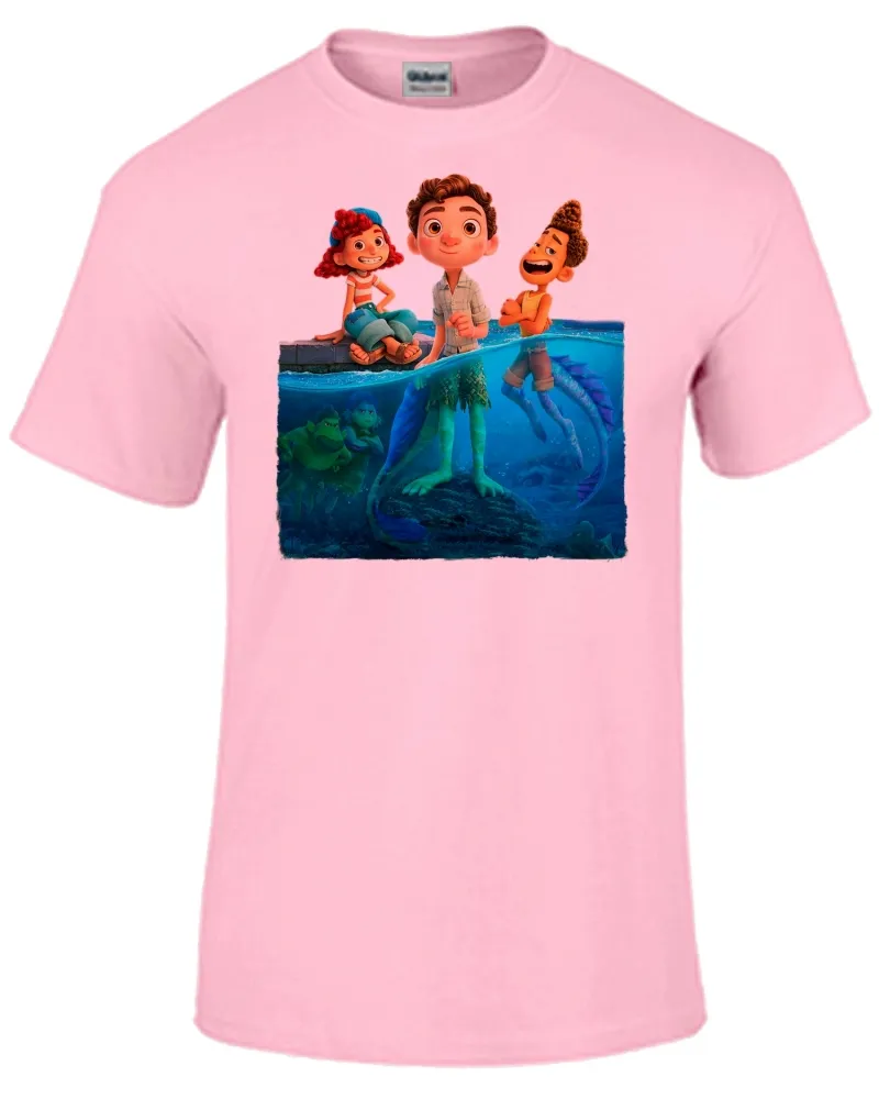 Baby look blusa feminina ou Camiseta Lucca disney desenho peixe