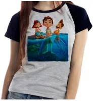 Baby look blusa feminina ou Camiseta Lucca disney desenho peixe - Foto 3