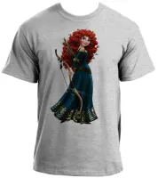 Baby look blusa feminina ou Camiseta Meridia Valente princesa disney - Foto 2