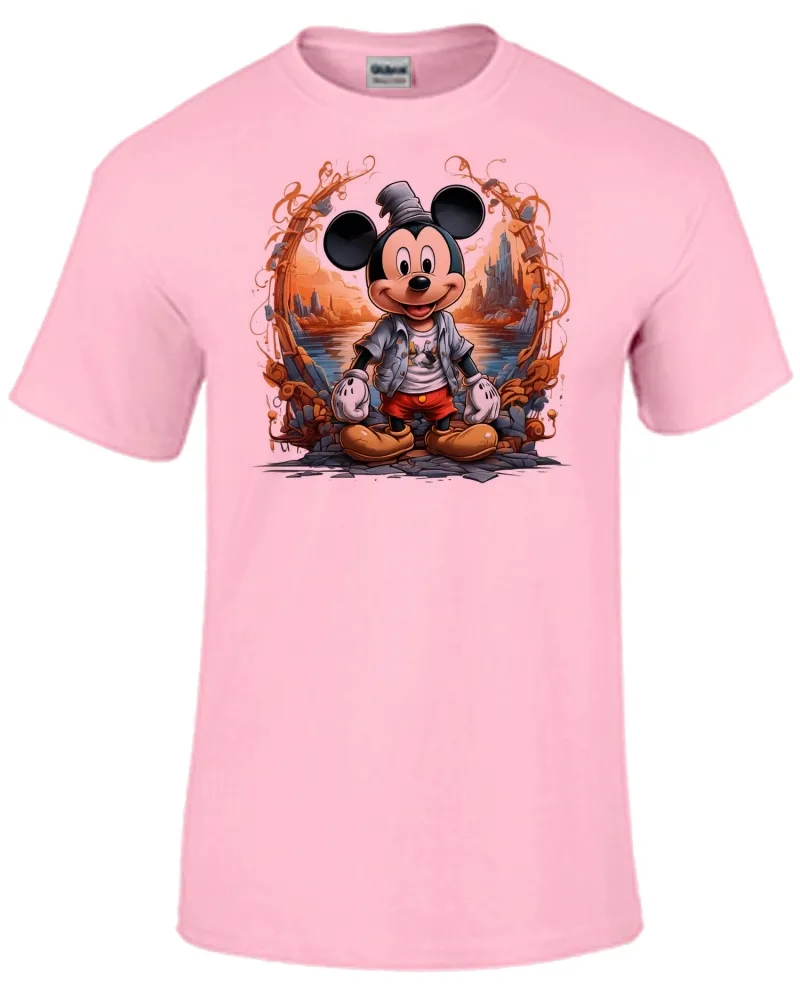 Baby look blusa feminina ou Camiseta Mickey mouse chapeu Imagem