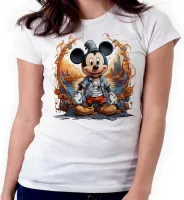 Baby look blusa feminina ou Camiseta Mickey mouse chapeu - Foto 4