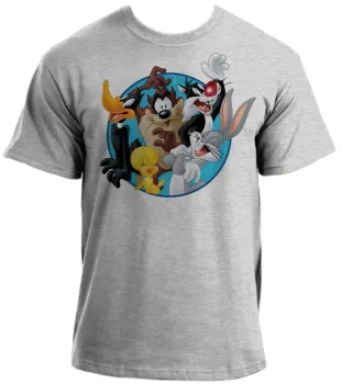 Baby look blusa feminina ou Camiseta Perna longa frajola taz mania patolino piu piu - Foto 2