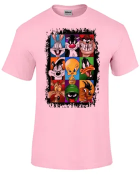 Baby look blusa feminina ou Camiseta Pernalonga frajola taz mania piu piu patolino coiote marvin marciano ligeirinho pepe le pew