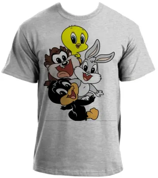 Baby look blusa feminina ou Camiseta pernalonga piu piu taz mania patolino baby - Foto 2