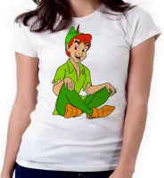 Baby look blusa feminina ou Camiseta Peter pan amigo sininho - Foto 3