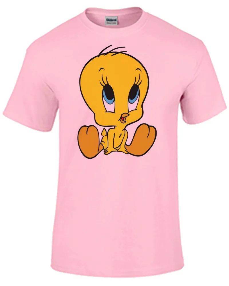 Baby look blusa feminina ou Camiseta Piu Piu pinto frajola gato