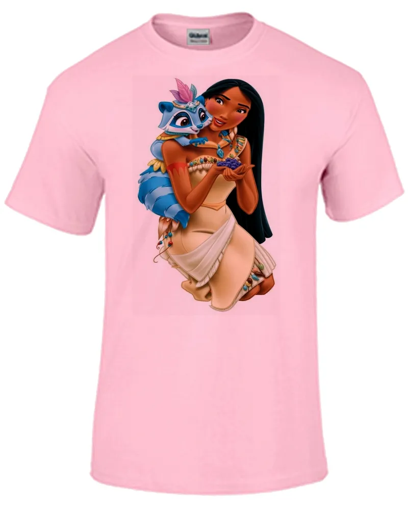 Baby look blusa feminina ou Camiseta Pocahontas princesa disney