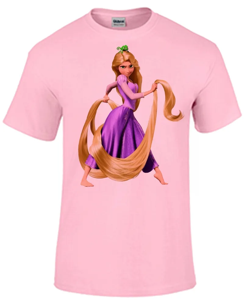 Baby look blusa feminina ou Camiseta rapunzel princesa disney Imagem