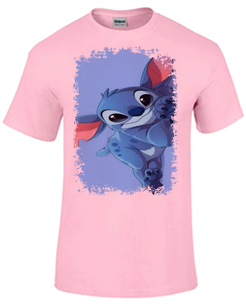 Baby look blusa feminina ou Camiseta Stitch lilo coração desenho