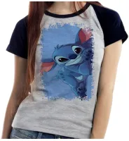Baby look blusa feminina ou Camiseta Stitch lilo coração desenho - Foto 3