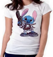 Baby look blusa feminina ou Camiseta Stitch deadpool desenho animado - Foto 4