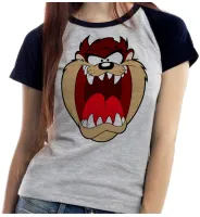Baby look blusa feminina ou Camiseta Taz Mania diabo tazmania - Foto 4