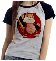 Baby look blusa feminina ou Camiseta Thundercats snarf gato Lion - Foto 3