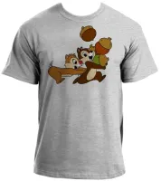 Baby look blusa feminina ou Camiseta Tico e Teco esquilo desenho antigo - Foto 2