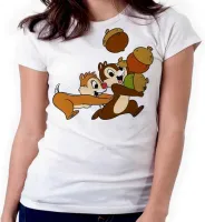 Baby look blusa feminina ou Camiseta Tico e Teco esquilo desenho antigo - Foto 4