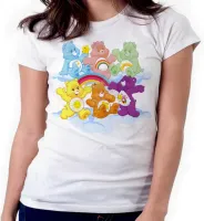 Baby look blusa feminina ou Camiseta Ursinhos carrinhosos turma - Foto 4