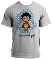 Baby look blusa feminina ou Camiseta Arcanjo Miguel Jesus Cristo - Foto 2