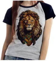 Baby look blusa feminina ou Camiseta Leão rei Juda Jesus Cristo salvador - Foto 4