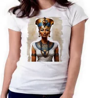 Baby look blusa feminina ou Camiseta Nefertite egito rainha cleopatra - Foto 3